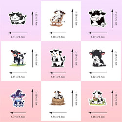 10/30/50PCS Cute Cow PVC Sticker Aesthetic DIY Children's Decoration Scrapbooking Korean Stationery School Supplies for Kids (ONLINE ORDER ONLY)