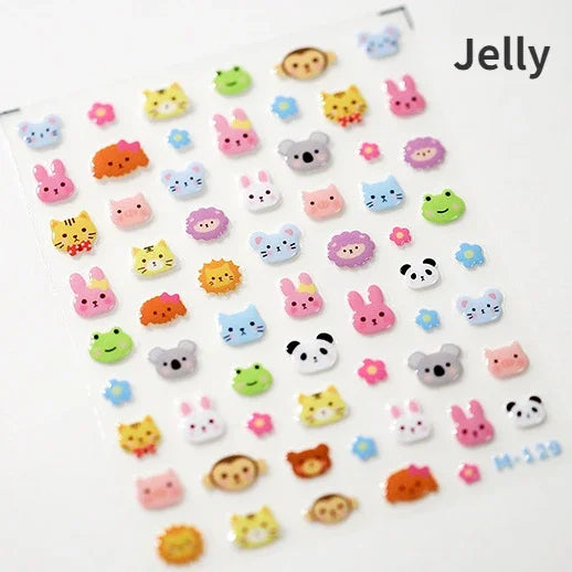 Bowknot Bear Cake Chocolates Food Star Cherry Apple Cook Love Heart Adhesive Nail Art Sticker Rhinestone Reliefs Manicure Decal (ONLINE ORDER ONLY)