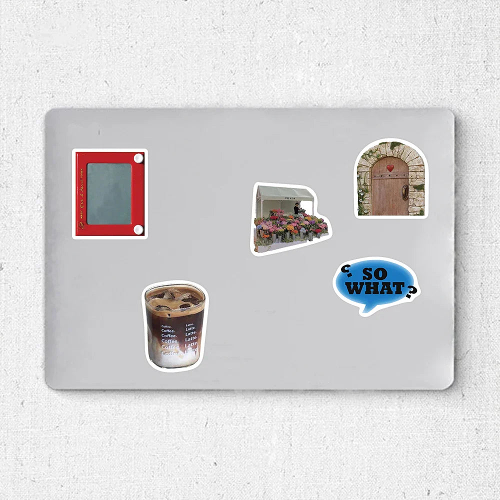 63pcs INS Harajuku Style Graffiti Stickers Decorated For Guitar Notes Luggage DIY Waterproof Laptop Water Cup Bicycle Sticker (ONLINE ORDER ONLY)