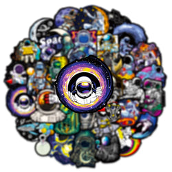 10/30/50PCS Outer Space Astronaut Graffiti Stickers Cartoon Decal DIY Skateboard Phone Motorcycle PVC Waterproof Kid Sticker Toy (Online Order Only)