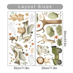 Boho Safari Animals Wall Sticker Nursery Decor (ONLINE ORDER ONLY)