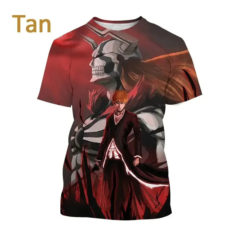 Ichigo Kurosaki T-shirt: 3D Bleach Anime Summer Top (ONLINE ORDER ONLY)