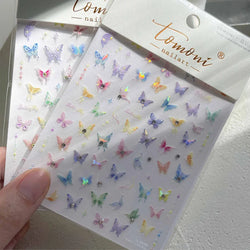 Dreamy Moon Star Cloud Butterfly Starrylight Rhinestone 5D Soft Embossed Relief Nail Art Sticker 3D Decal Decoration Manicure (ONLINE ORDER ONLY)