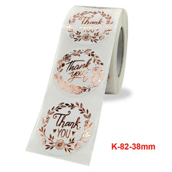500 Pcs 1.5inch/3.8cm Round Laser English Thank You Gift Seal Sealing Stickers with Waterproof Wedding Holiday Label (ONLINE ORDER ONLY)