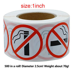 500pcs/roll Danger Sticker Art Paper Funny No Smoking Warning Decal Wholesale Superior Quality (Online Order Only)