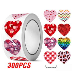 100-500pcs Heart-shaped Wedding Sticker Label Self-adhesive Sealing Decoration Sticker Invitation Label Birthday Party Stickers (ONLINE ORDER ONLY)