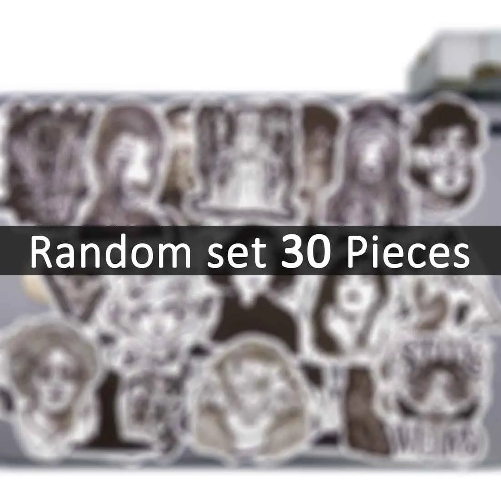 20/30/50Pieces Gothic Art Stickers Witch Girl Death Demon Skull Totem for Phone Luggage Skateboard Motorcycle Car Laptop Sticker (ONLINE ORDER ONLY)