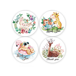 100-500pcs Round Cartoon Animal stickers for kids Teacher Reward Encourage Sticker Office Stationery for children 1inch (ONLINE ORDER ONLY)