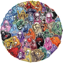 55pcs Cool Cartoon Skull Waterproof Stickers Skateboard Car Phone Laptop Luggage Motorcycle Bike Decoration Sticker Decals (ONLINE ORDER ONLY)