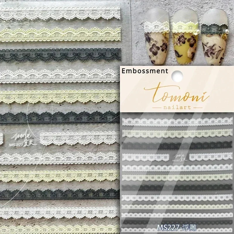 Charming Geometric Black Khaki Brown Grid Houndstooth Snowflake Flat Chic  Adhesive Nail Art Decoration Stickers Manicure Decals (Online Order Only)