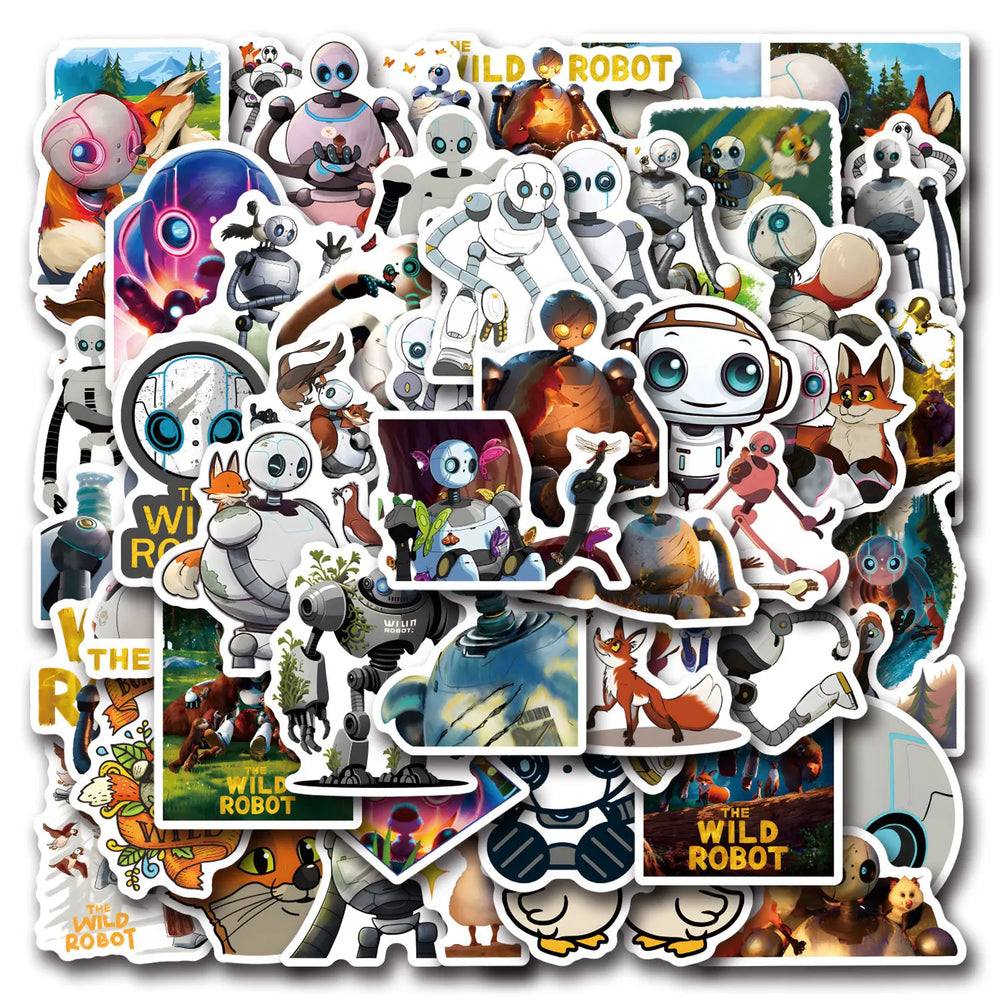 10/30/50PCS The Wild Robot Movie Stickers Funny Adventure Cartoon Sticker Kids Toys Luggage Laptop Phone Guitar Car Bike Decals (Online Order Only)