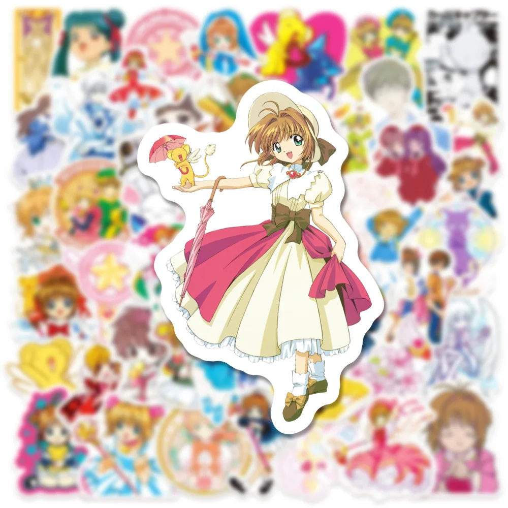10/30/50PCS Card Captor Sakura Stikers Funny Anime Decals Magic Sticker Luggage Laptop Guitar Bike Cartoon Decoration Kids Toys (ONLINE ORDER ONLY)