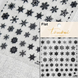 Shiny White Pink Blue Gold Snowflakes Hexagon Water Bubbles Winter 5D Self Adhesive Nail Art Stickers Rhinestone Manicure Decals (ONLINE ORDER ONLY)
