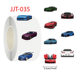 500pcs Cartoon JDM Racing Car Graffiti Stickers Roll Waterproof Cool DIY Luggage Skateboard Laptop Kids Sticker Toys Gifts (ONLINE ORDER ONLY)