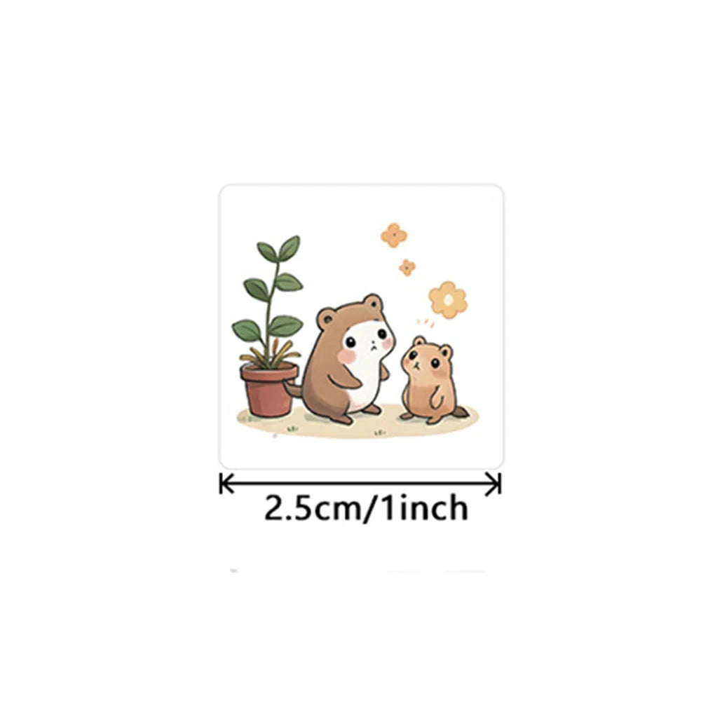 500pcs/roll Animals Stationery Labels Cute Reward Stickers For Kids Children Kindergarten School Students Games Toy (ONLINE ORDER ONLY)