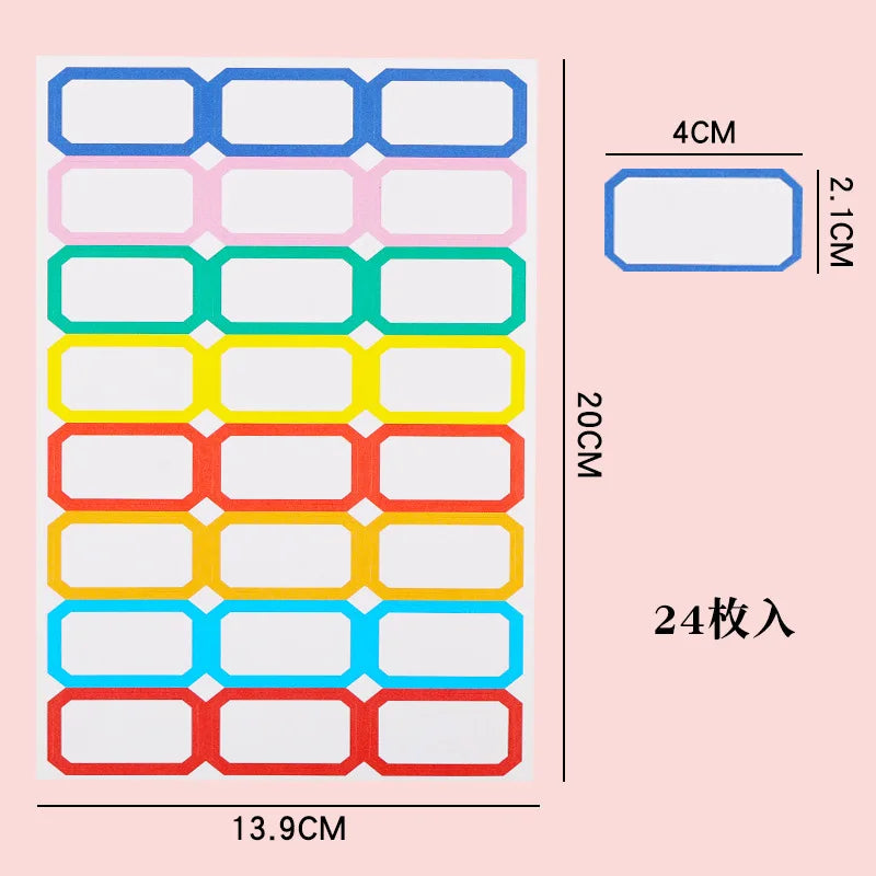 Loose-Leaf Notebook Handwritten Labels Indicate White And Blue Color Stickers Letter Stickers Sticky Notes Index Stickers (Online Order Only)
