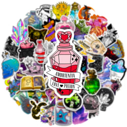 10/30/50pcs Cool Art Gothic Magic Apothecary Witch Crystal Stickers Skateboard Motorcycle Car Laptop Funny Sticker Decal Kid Toy (ONLINE ORDER ONLY)