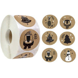 100-500pcs Merry Christmas Handmade Sticker Card Box Package Thank You Seal Label Wedding Party Supplies (Online Order Only)