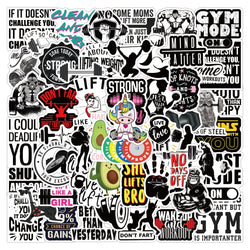 Sports Fitness Cartoon Graffiti Stickers - 10/30/50pcs Laptop Phone DIY Decals (Online Order Only)