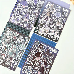 Sweet Cool Campus Girl Series Sticker Scrapbooking DIY Album Decoration Sticker Aesthetic Personalized Kawaii Stationery (ONLINE ORDER ONLY)