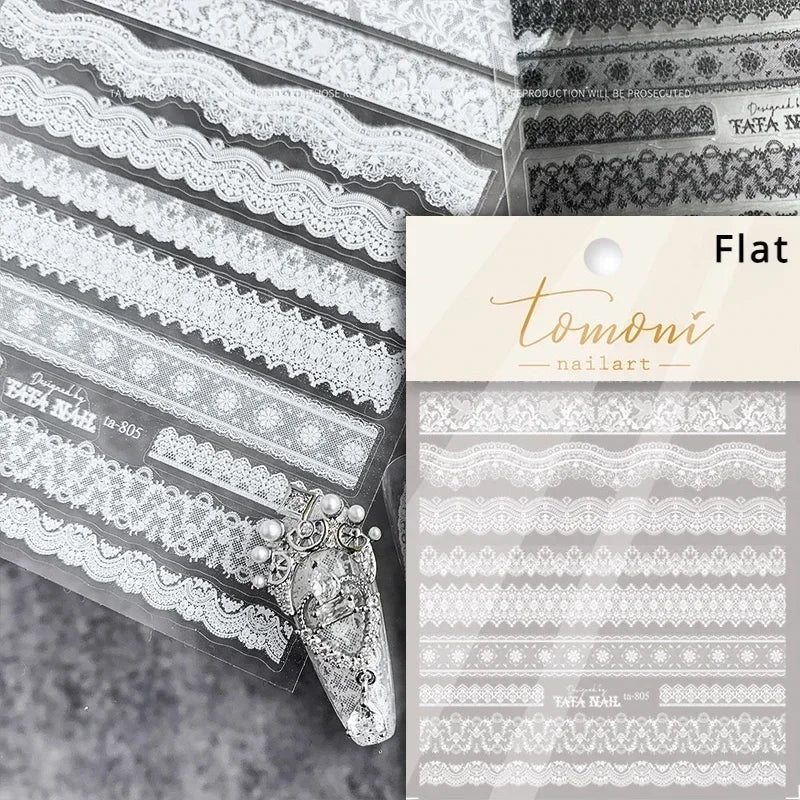 Charming Geometric Black Khaki Brown Grid Houndstooth Snowflake Flat Chic  Adhesive Nail Art Decoration Stickers Manicure Decals (Online Order Only)