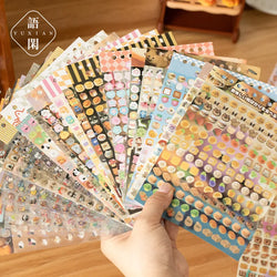 18 Sheets/piece Cute Mini Stickers Decorative Stickers Scrapbooking Laptop DIY Sticker Kids Toy Gift School Stationery (ONLINE ORDER ONLY)