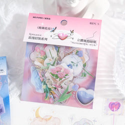 40pcs/lot Ins Retro Romantic 3D Decoration Stickers Diary DIY Scrapbooking Sticker Kawaii Korean Stationery Personalizd (ONLINE ORDER ONLY)