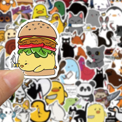60PCS The Animal With The Knife Sticker Waterproof Vinyl Laptop Decorations DIY for Skateboard Stickers for Adults (Online Order Only)