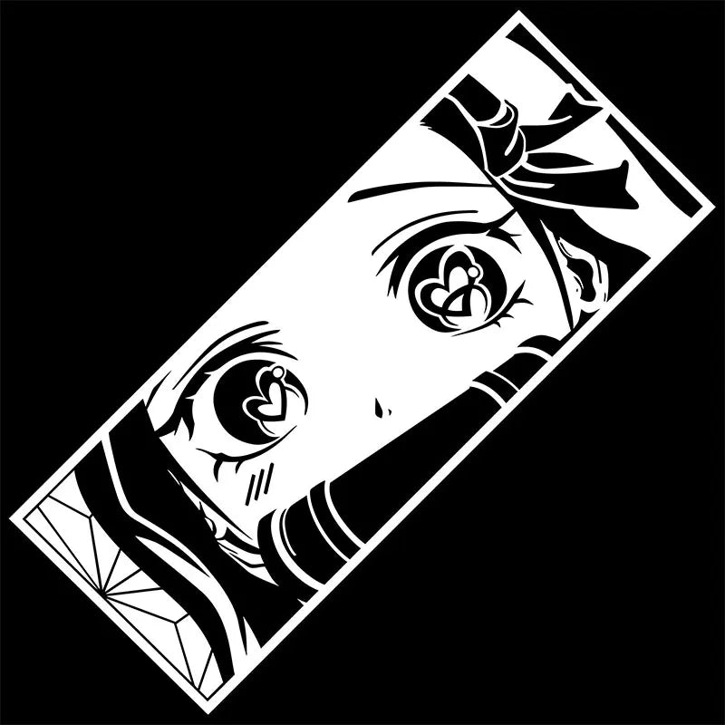 Cartoon Car Sticker Window Decoration Anime Lovely Girl Stickers Laptop Computer Auto Parts Die Cutti Vinyl Decals (ONLINE ORDER ONLY)