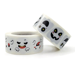 500pcs/roll Halloween Sticker Ghost Labels Gift Candy Bags Seal Stickers Halloween DIY Package Paper Sticker Party Decoration (Online Order Only)