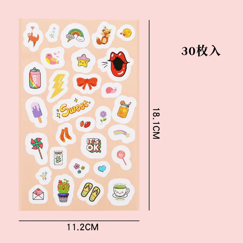 Loose-Leaf Notebook Handwritten Labels Indicate White And Blue Color Stickers Letter Stickers Sticky Notes Index Stickers (Online Order Only)