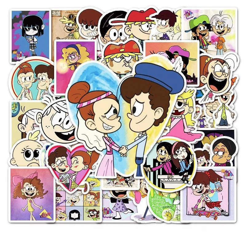 50pcs The Loud House Stickers for Laptop, Phone, Scooter, Water Bottle, Suitcase, Refrigerator (Online Order Only)