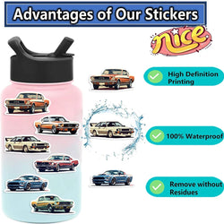 50pcs Car Cartoon Stickers Vehicle Diverse Designs Waterproof PVC Sticker Decals for Luggage Journals Computer Decals (ONLINE ORDER ONLY)