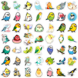 Kawaii Cute Cartoon Parrot Bird DIY Toy Gift Decal Decorative Graffiti Stickers for Phone Luggage Laptop Scrapbook Waterproof (ONLINE ORDER ONLY)