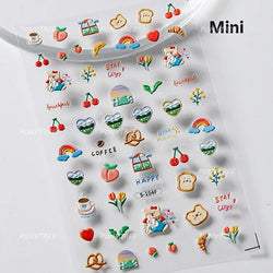 Colourful Grid Bowknot Charming Silk Ribbon Tie Chic 5D Self Adhesive Nail Art Sticker Sparkle Crystal Rhinestone Manicure Decal (ONLINE ORDER ONLY)