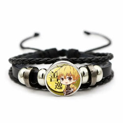 Demon Slayer Bracelet: Tanjiro & Nezuko Leather Charm (ONLINE ORDER ONLY)