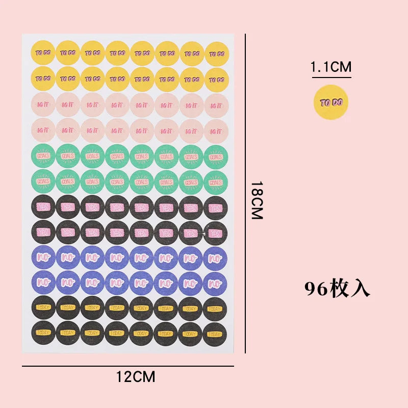 Loose-Leaf Notebook Handwritten Labels Indicate White And Blue Color Stickers Letter Stickers Sticky Notes Index Stickers (Online Order Only)