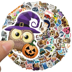 50/100pcs Cute Cartoon Animals Owl Stickers Kids Toy Waterproof Graffiti For Laptop Water Bottle Phone Bicycle Car Decals (ONLINE ORDER ONLY)