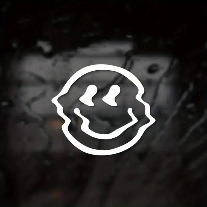 Smiling Face Stickers，Brighten Up Your Car with a cute & funny Cartoon Twisted Smiling Face Sticker! (ONLINE ORDER ONLY)