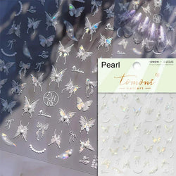 Dreamy Chic Butterfly Flower Bowknot Square Rhinestone Crystal 5D Self Adhesive Nail Art Stickers Fantasy Shiny Manicure Decals (ONLINE ORDER ONLY)