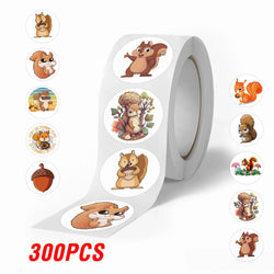 100-500pcs Cute Animal Squirrel Stickers Packs Laptop Phone Case Scrapbook Notebook Reward Sticker Decal for Kid Gift Toy (ONLINE ORDER ONLY)