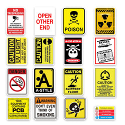 10/30/50pcs Warning Danger Sticker Packs (ONLINE ORDER ONLY)