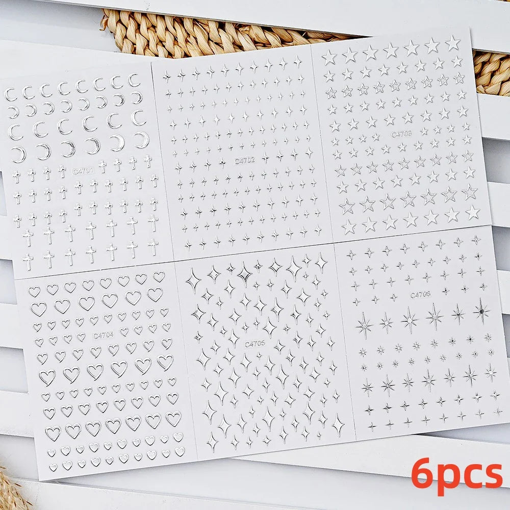 5/8Pcs 3D Hawaiian Flowers Nail Art Stickers Summer Decors with Tropical Leaves Slider Vibrant Pink & White Flowers for Parties* (ONLINE ORDER ONLY)