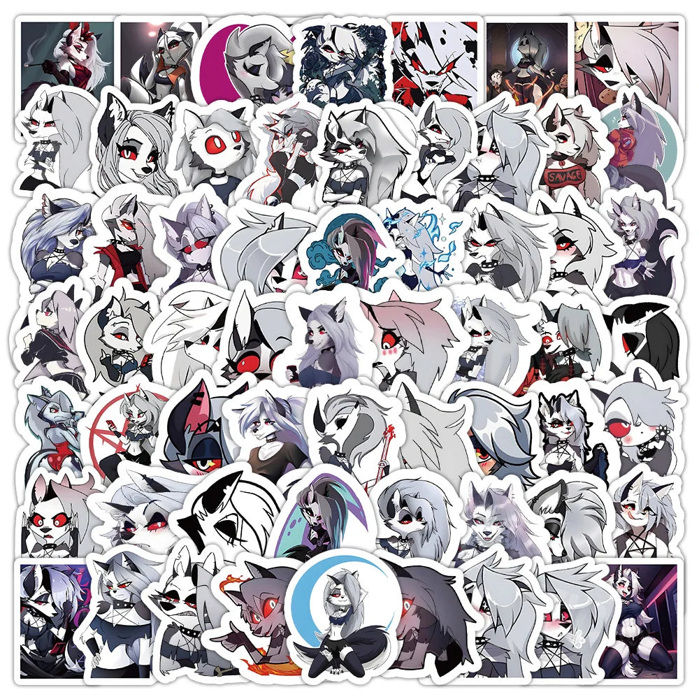 10/30/50/100PCS Helluva Boss Stickers Loona Cartoon Sticker Anime DIY Scrapbook Luggage Laptop Car Bike Skateboard Decals Toy (ONLINE ORDER ONLY)