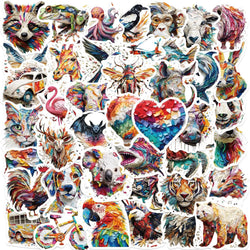 10/30/50Pcs Colorful psychedelic animals Graffiti Stickers For Suitcase Skateboard Laptop Luggage Fridge Phone Car Styling (ONLINE ORDER ONLY)