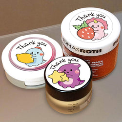 50-300pcs 1 Inch Thank You Stickers Cartoon Dinosaur Labels for Packaging Baking Labels Gifts Seal Decor Children's Stickers (Online Order Only)