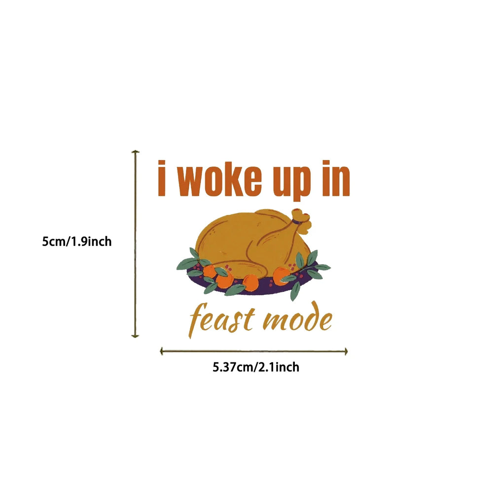 50pcs Cartoon Thanksgiving Day Sticker Funny Pumpkin Turkey Autumn Maple Leaf Graffiti Decals DIY Laptop Luggage Skateboard (Online Order Only)