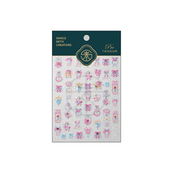 Pink Bowknot Star Moon Starburst Sun Polar Day Polar Night Sword Rose Flower Wreath Adhesive Nail Art Stickers Manicure Decals (ONLINE ORDER ONLY)