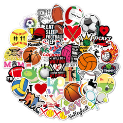 10/30/50/100PCS Ball Sports Sticker Basketball Soccer Waterproof Graffiti DIY Case Cute Laptop Skin Kawaii Packaging Aesthetic (ONLINE ORDER ONLY)