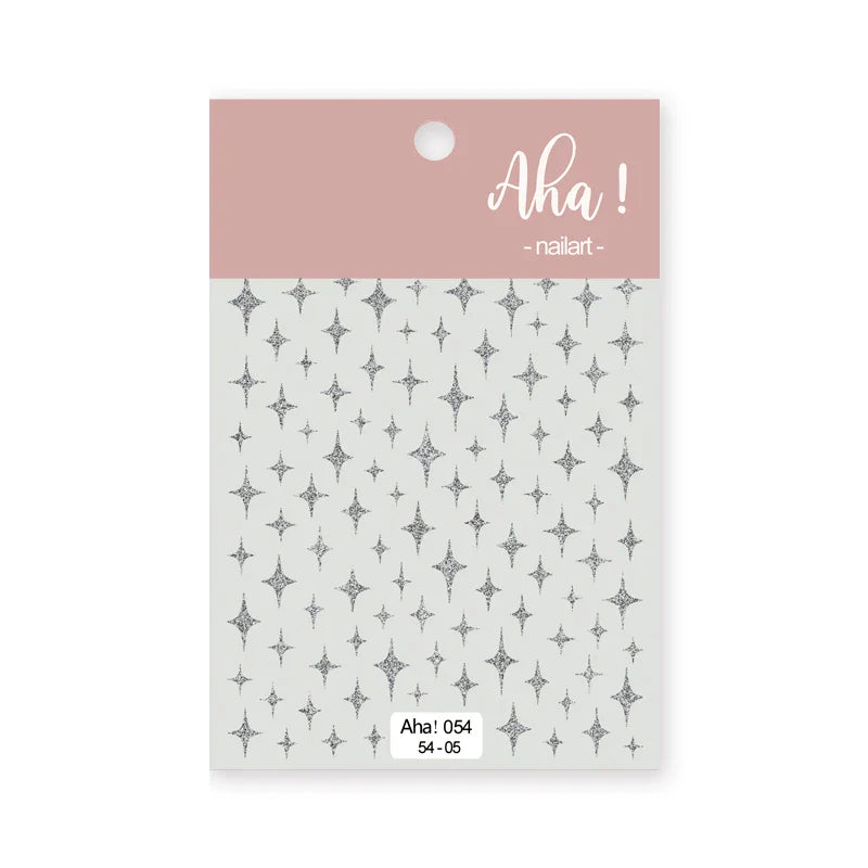1pc Cute White Cloud Nail Stickers Ultra Thin Nail Art Stickers Self Adhesive Decals Star Moon/Flower/Clouds Kawaii Nail Decals (Online Order Only)